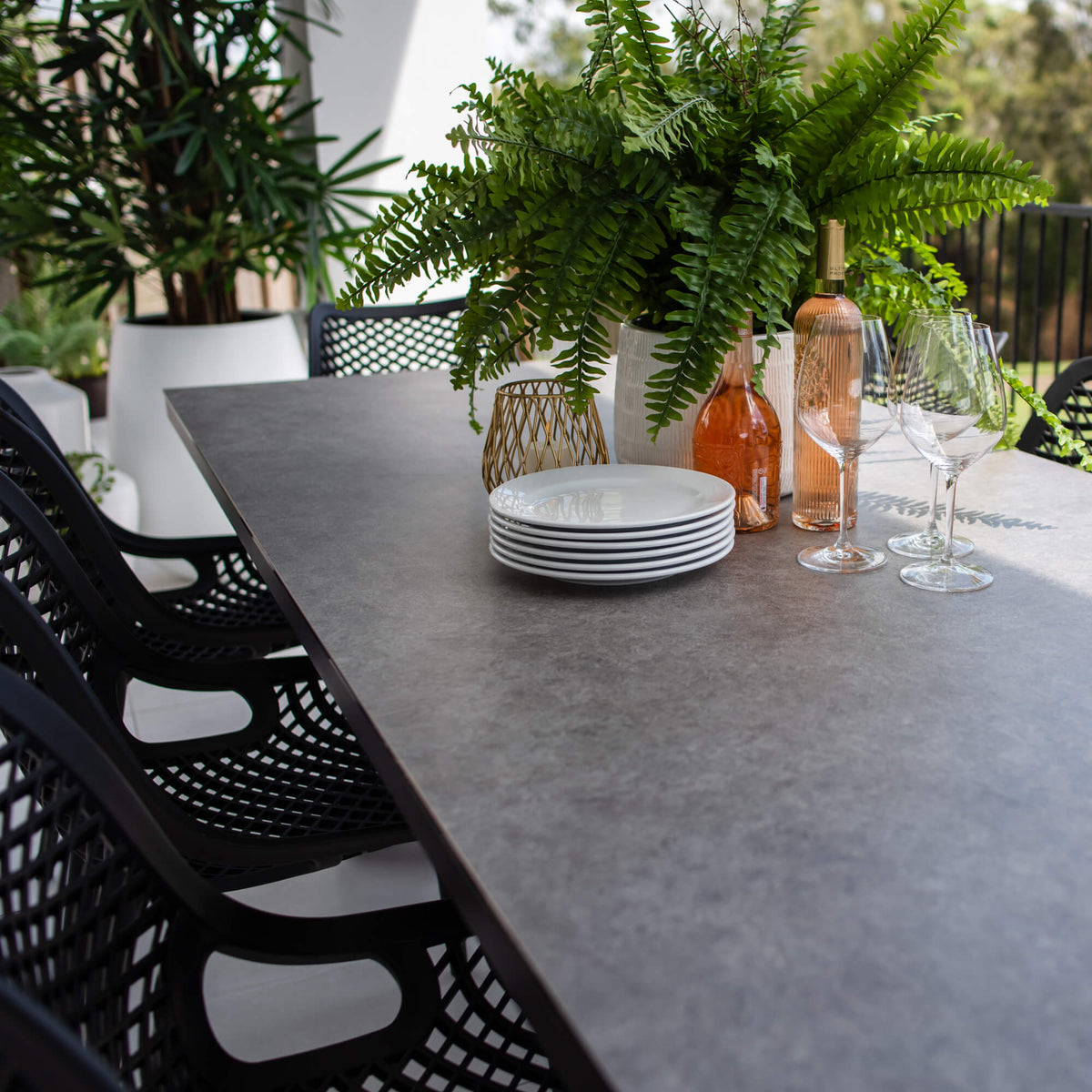 Roma Chester Moon - 9pce (215x100) - Outdoor Dining Set