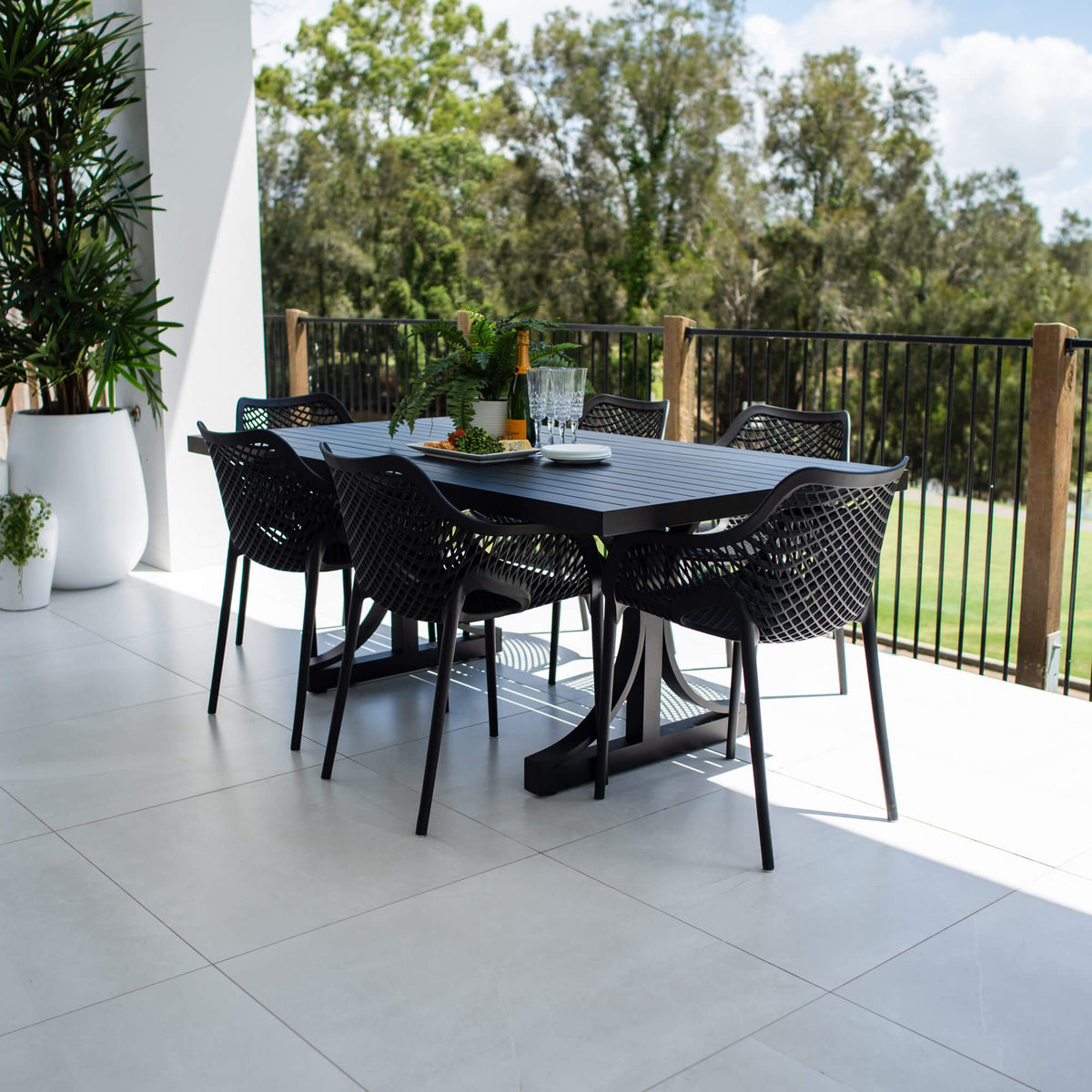 Roma XL Bergen - 7pce (180x100) - Outdoor Dining Set