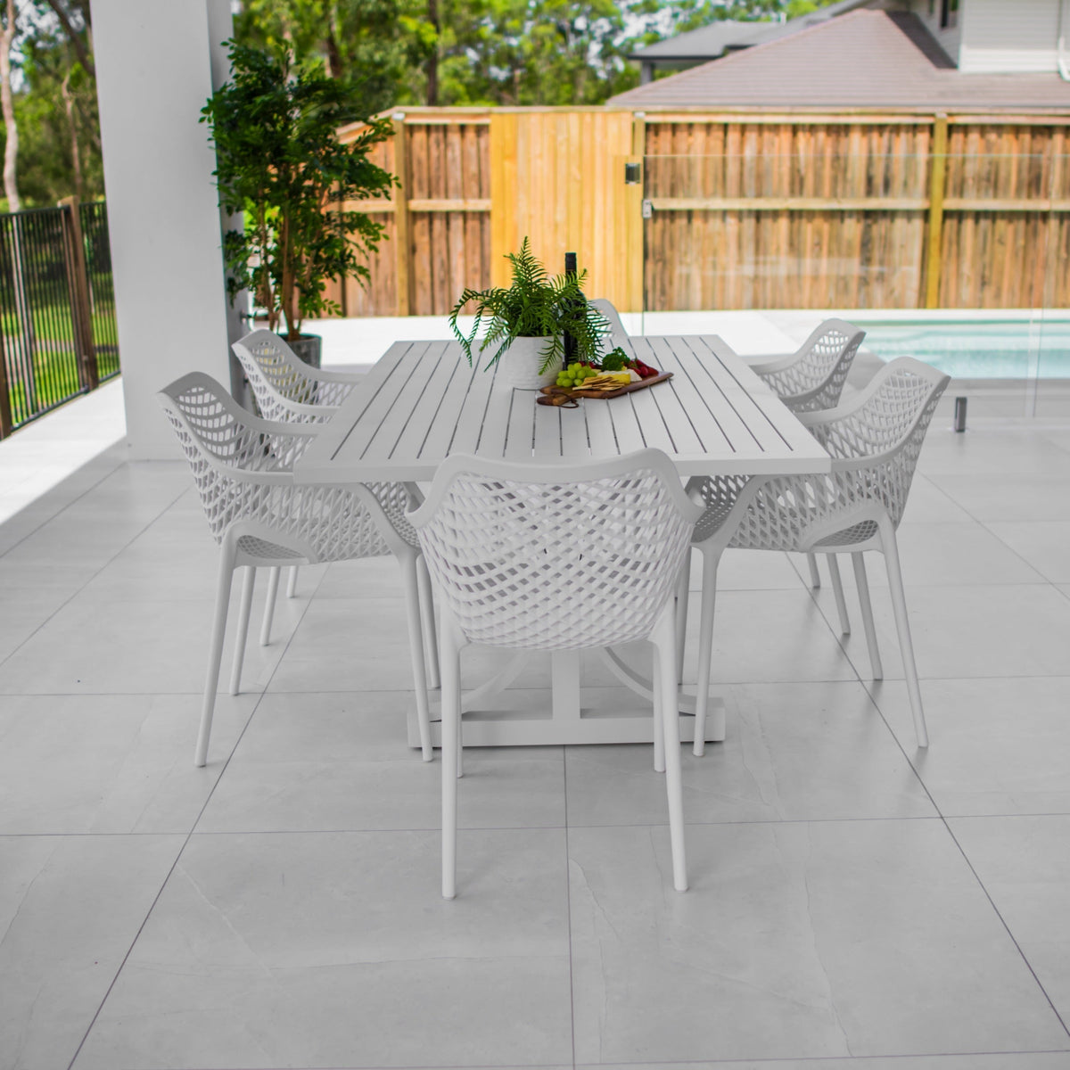 Roma XL Bergen - 7pce (180x100) - Outdoor Dining Set