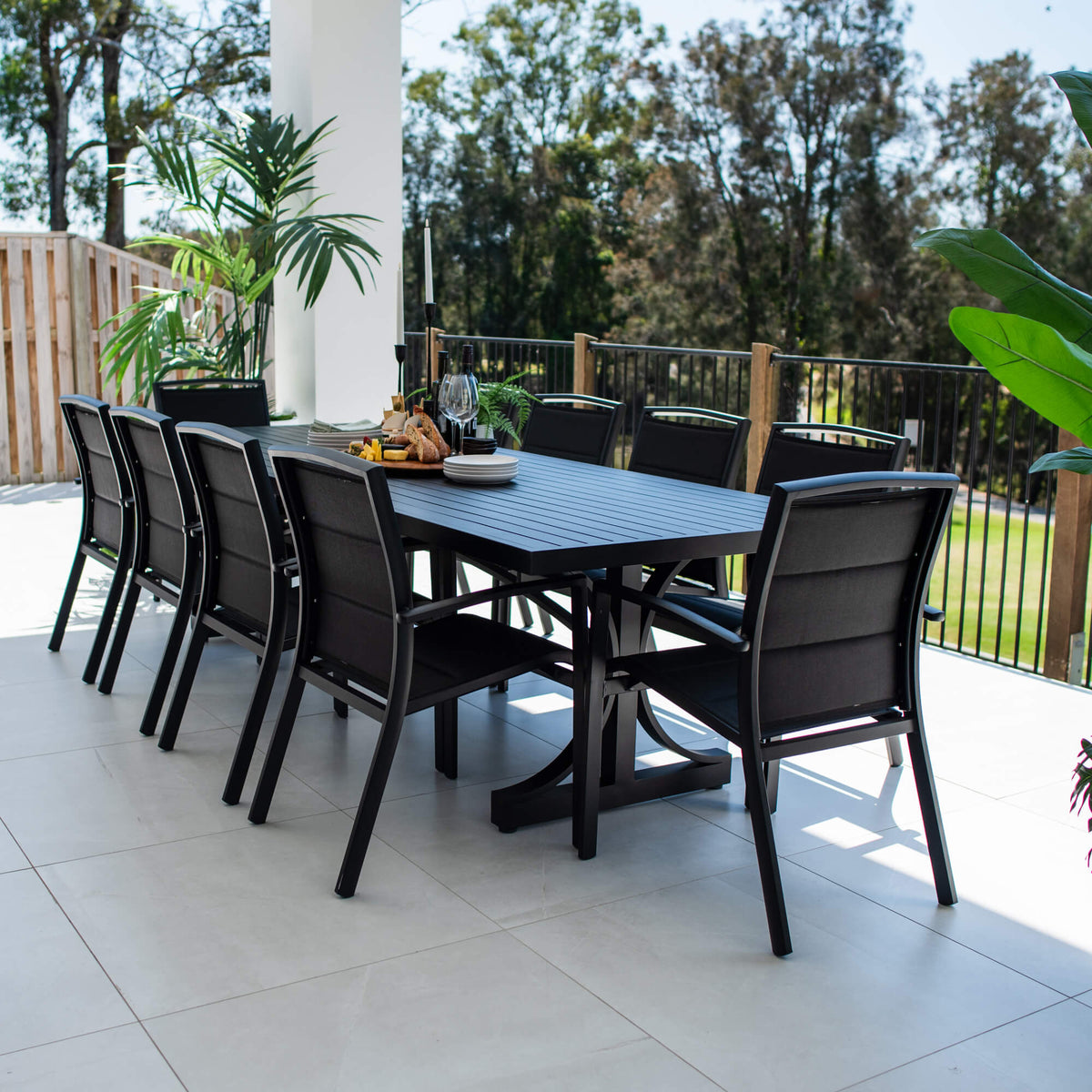Shelby Bergen - 11pce (280x100) - Outdoor Dining Set