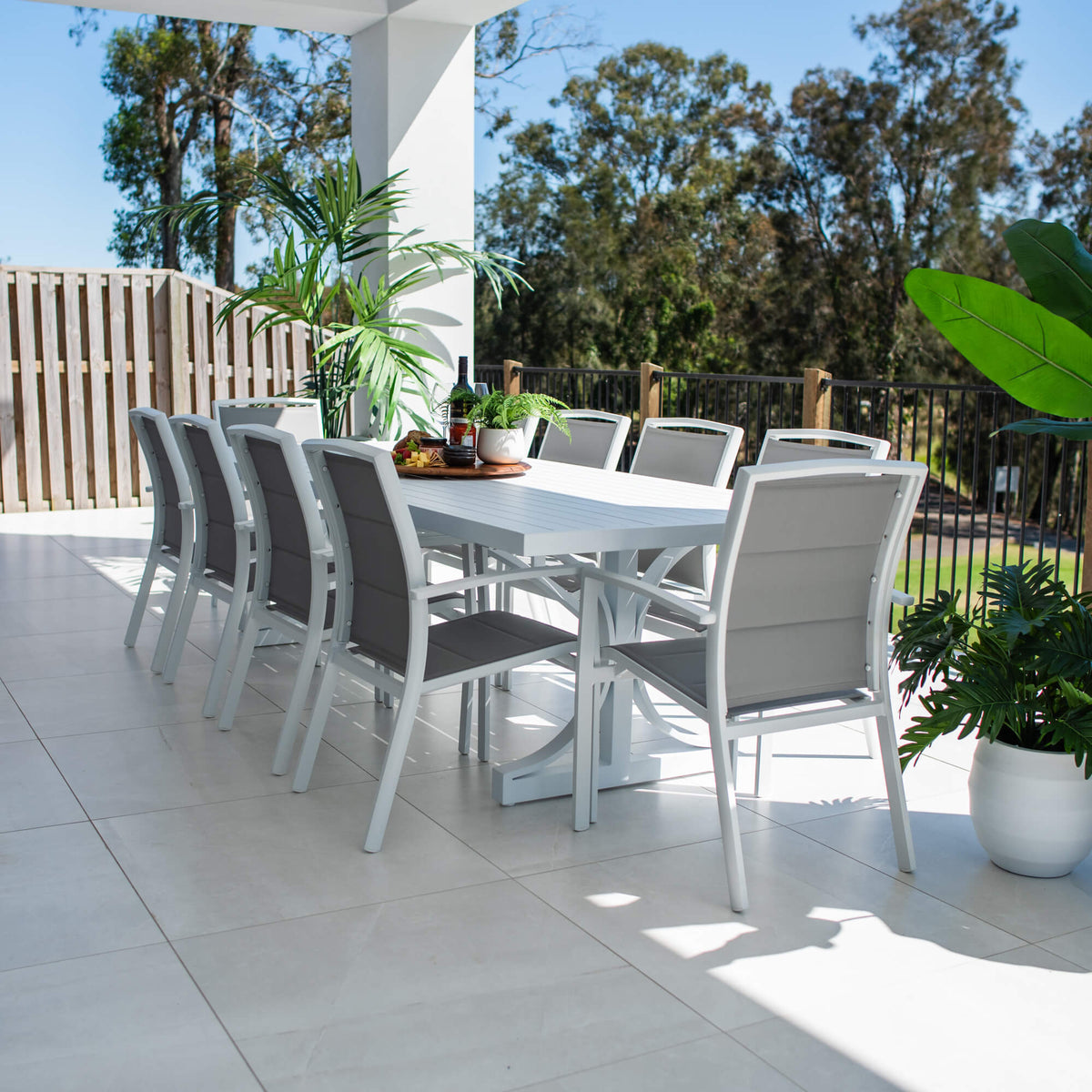 Shelby Bergen - 11pce (280x100) - Outdoor Dining Set