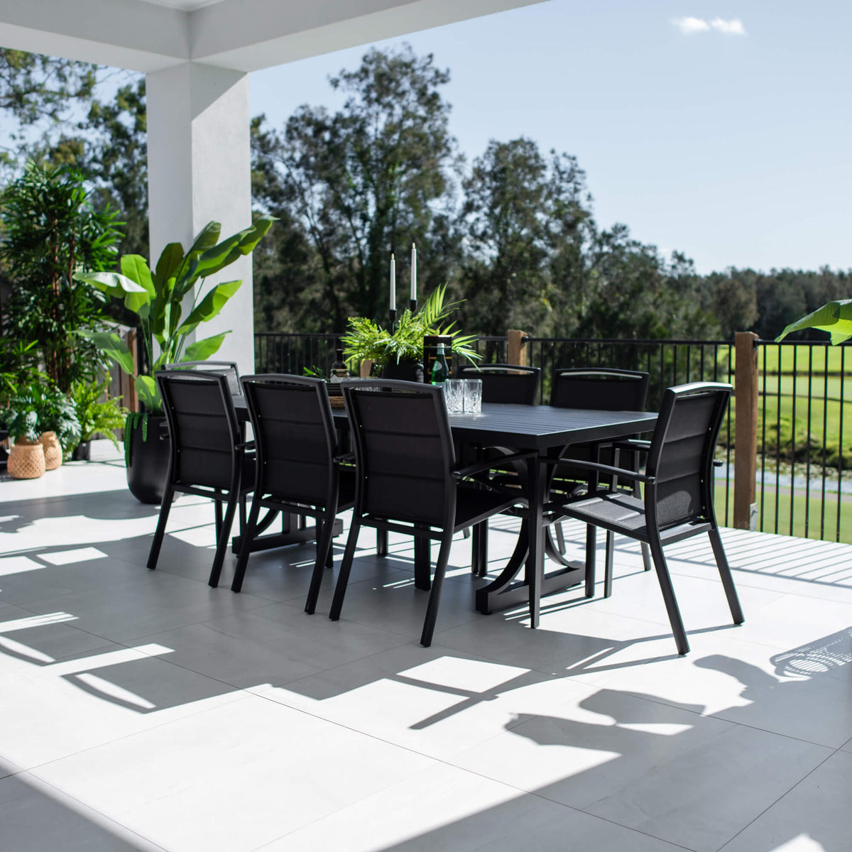 Shelby Bergen - 9pce (220x100) - Outdoor Dining Set