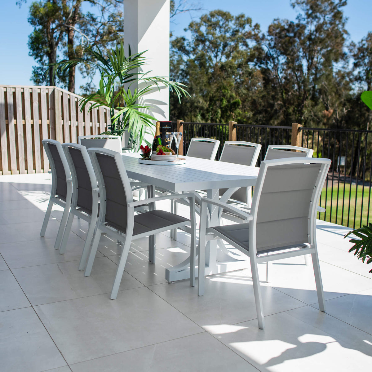 Shelby Bergen - 9pce (220x100) - Outdoor Dining Set