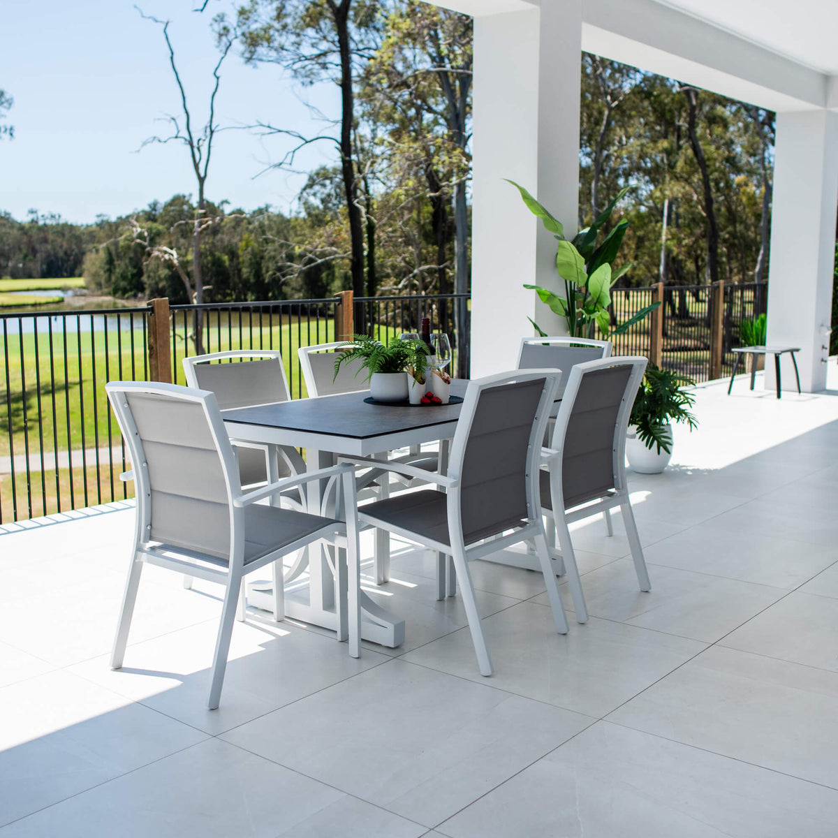 Shelby Chester Moon - 7pce (150x80) - Outdoor Dining Set