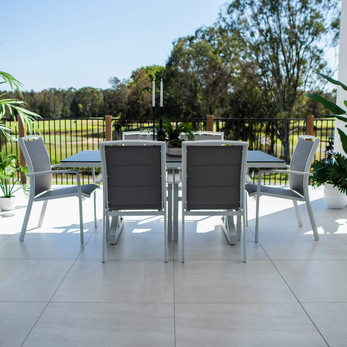 Shelby Chester Moon - 7pce (180x100) - Outdoor Dining Set