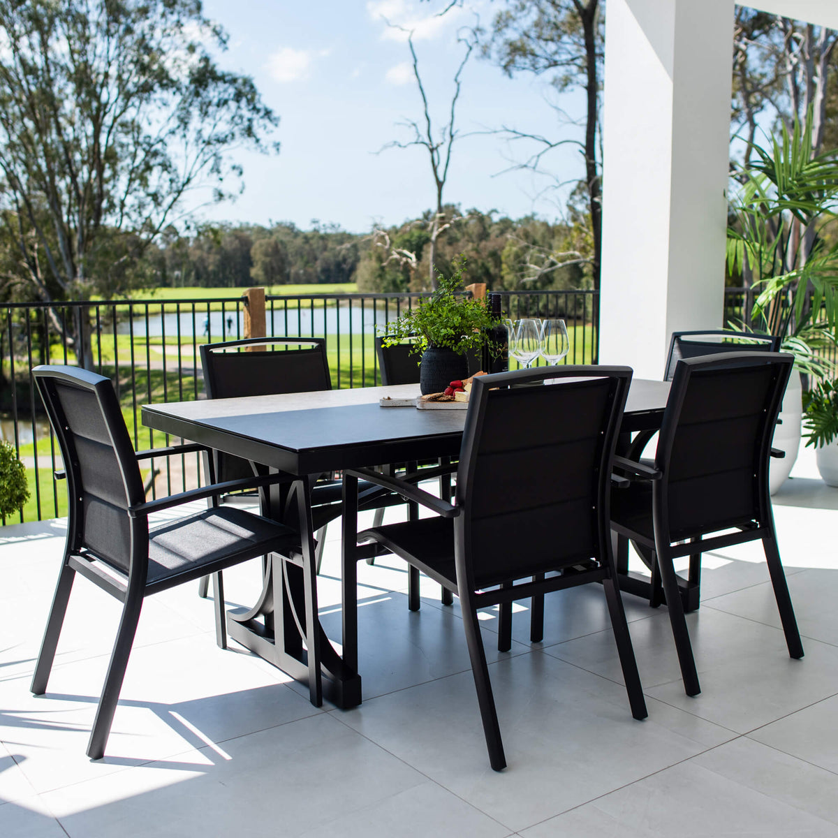 Shelby Chester Moon - 7pce (180x100) - Outdoor Dining Set
