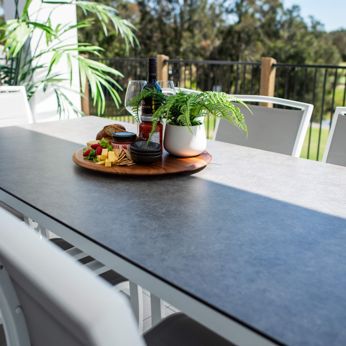 Shelby Chester Moon - 9pce (215x100) - Outdoor Dining Set