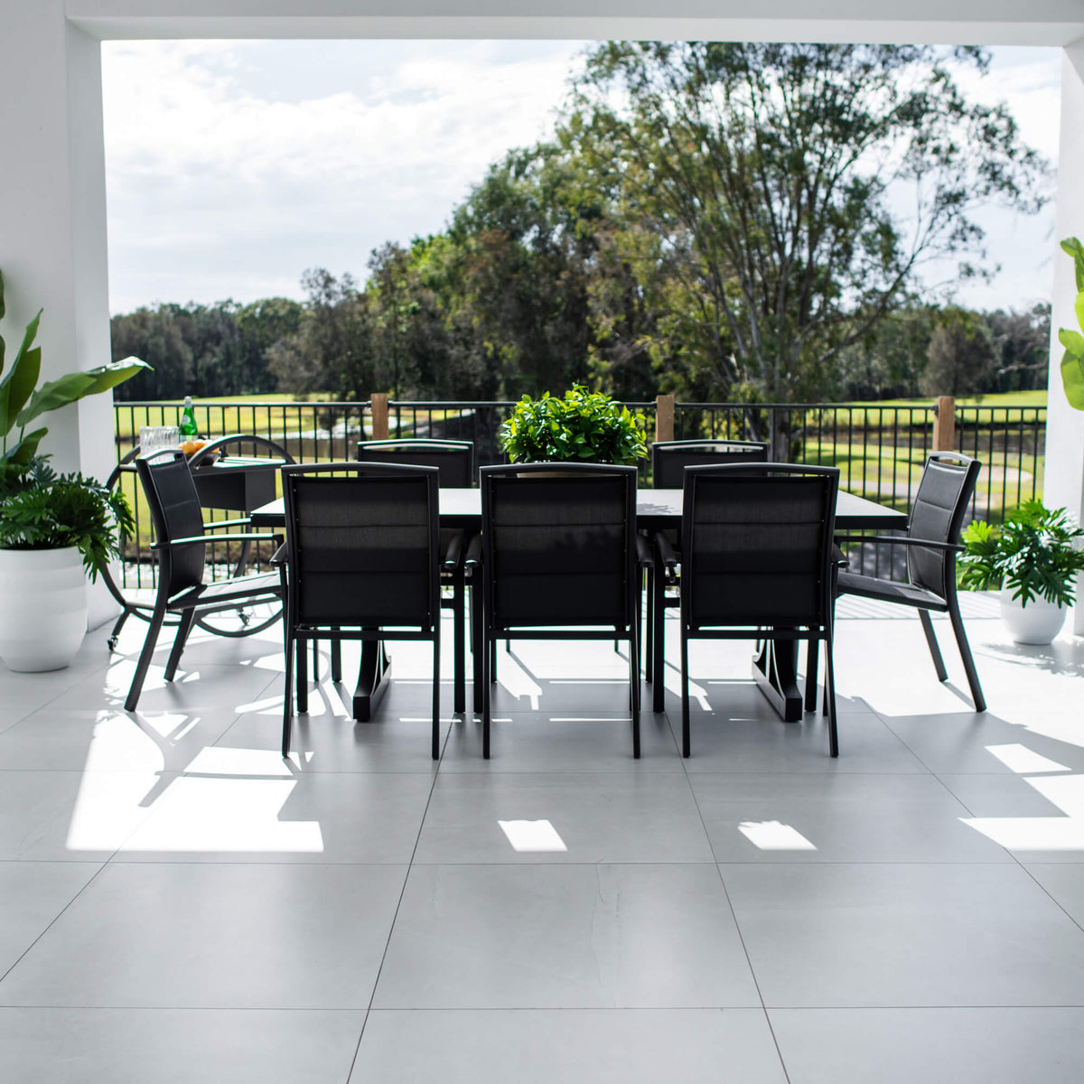 Shelby Chester Moon - 9pce (215x100) - Outdoor Dining Set