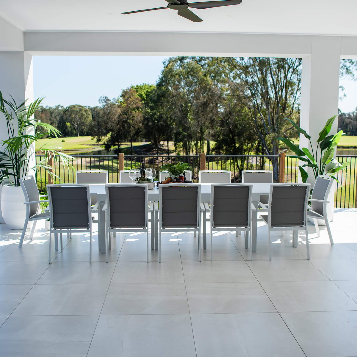 Shelby Nara Extension - 13pce (320x106) - Outdoor Dining Set