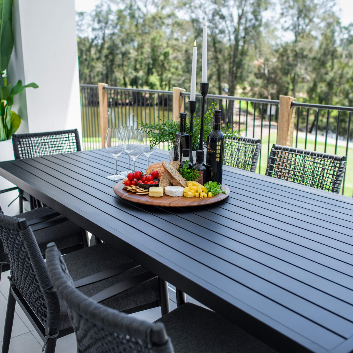 Vienna Rope Bergen - 9pce (220x100) - Outdoor Dining Set