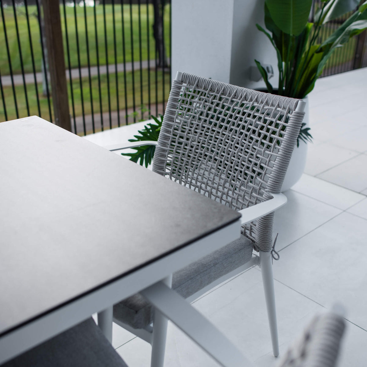 Vienna Rope Chester Moon - 7pce (150x80) - Outdoor Dining Set