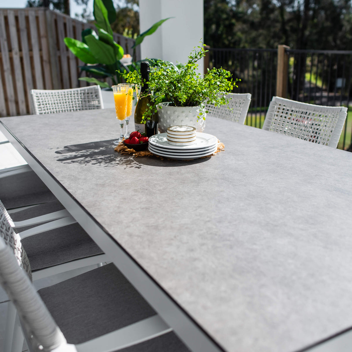 Vienna Rope Chester Moon - 9pce (215x100) - Outdoor Dining Set