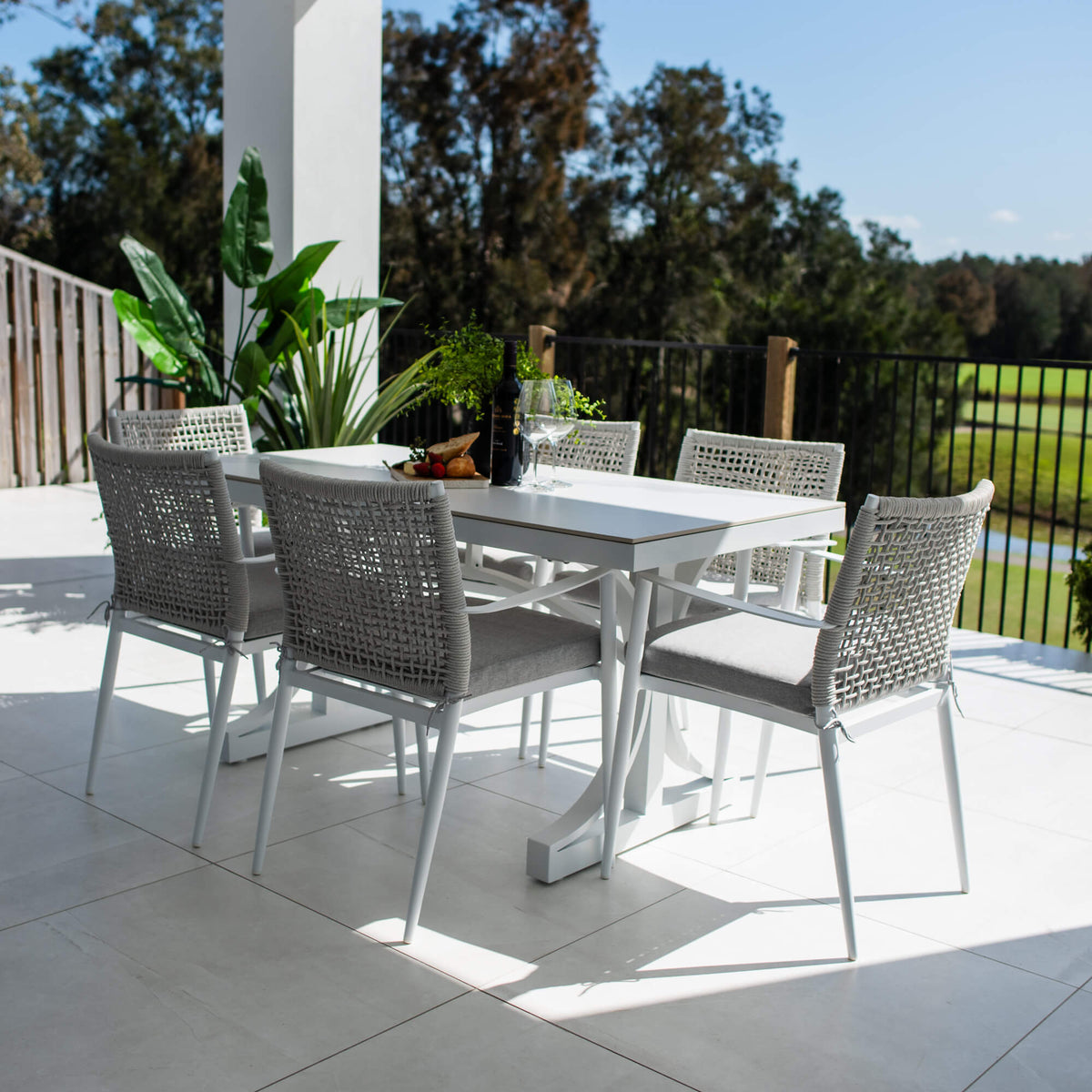 Vienna Rope Malibu - 7pce (150x80) - Outdoor Dining Set