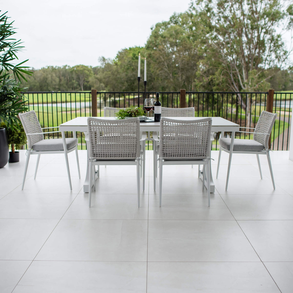 Vienna Rope Malibu - 7pce (180x100) - Outdoor Dining Set