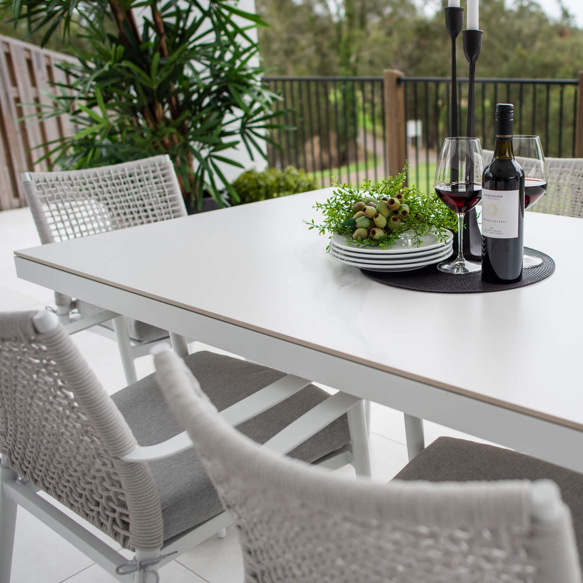 Vienna Rope Malibu - 7pce (180x100) - Outdoor Dining Set