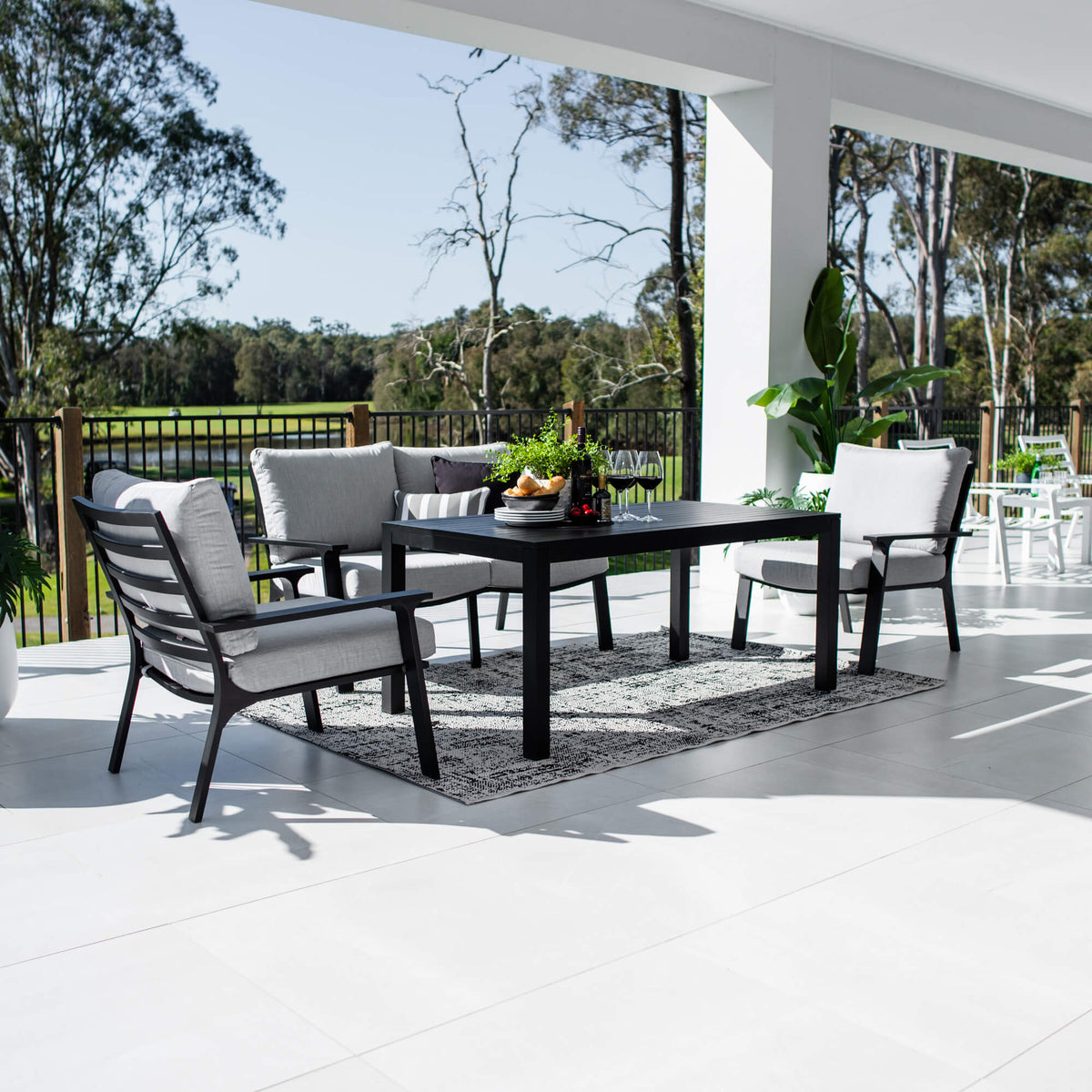 Bermuda 2 Low Dining - 4pce - Outdoor Lounge Setting