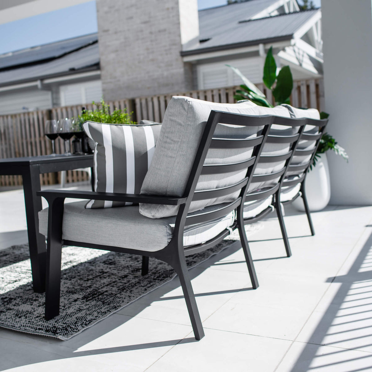 Bermuda 3 Low Dining - 4pce - Outdoor Lounge Setting
