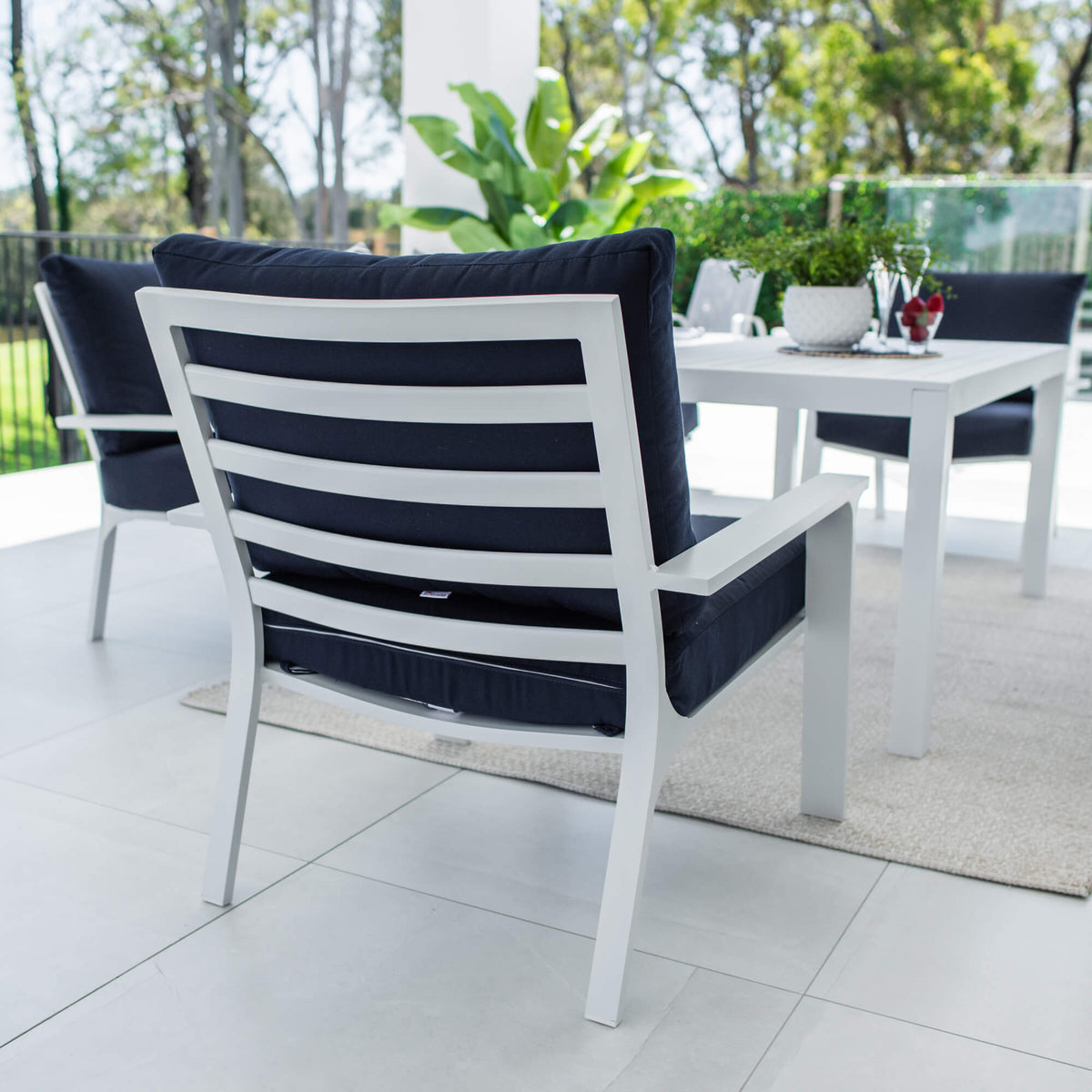 Bermuda 3 Low Dining - 5pce - Outdoor Lounge Setting