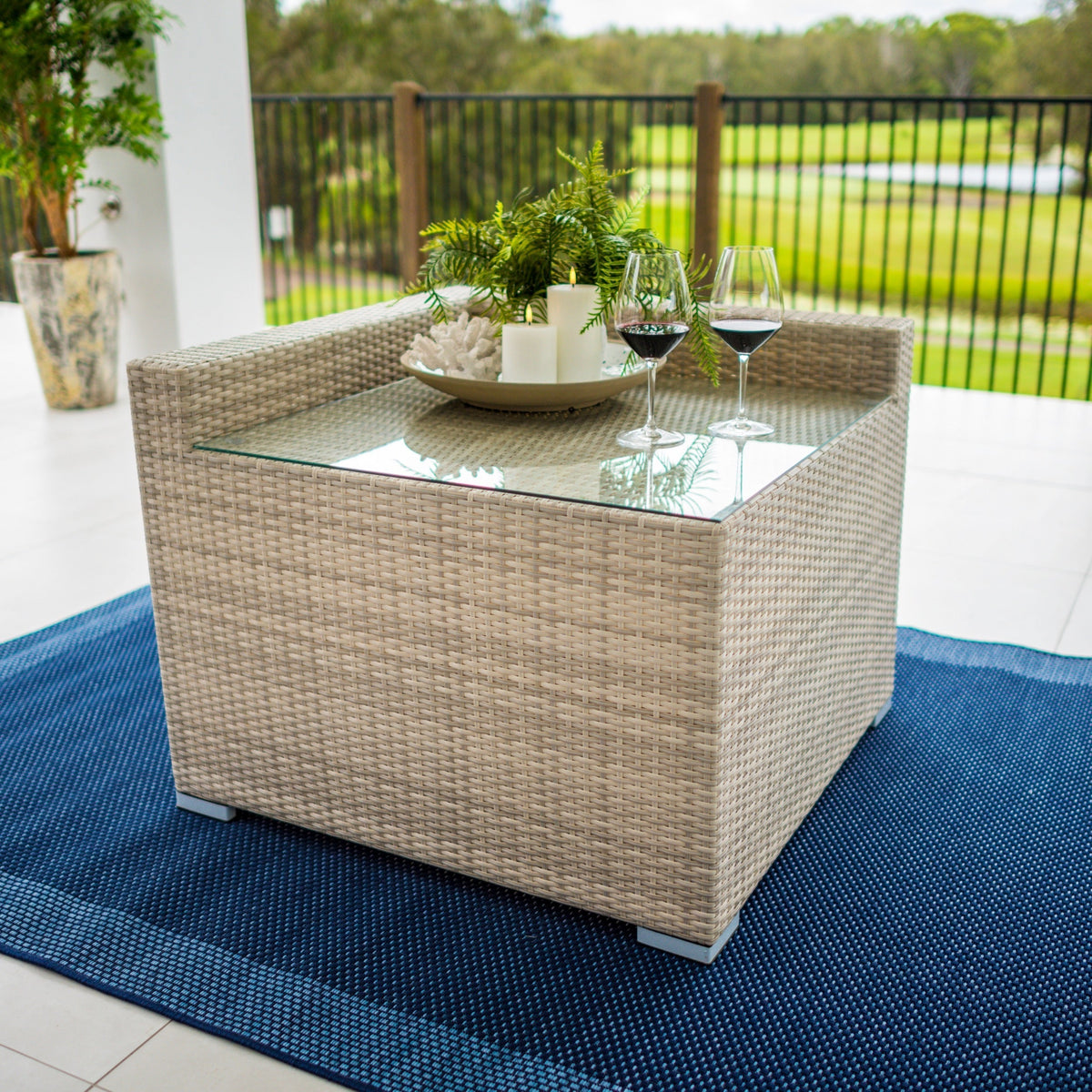 Cuban Modular - 7pce - Bone Outdoor Lounge Setting