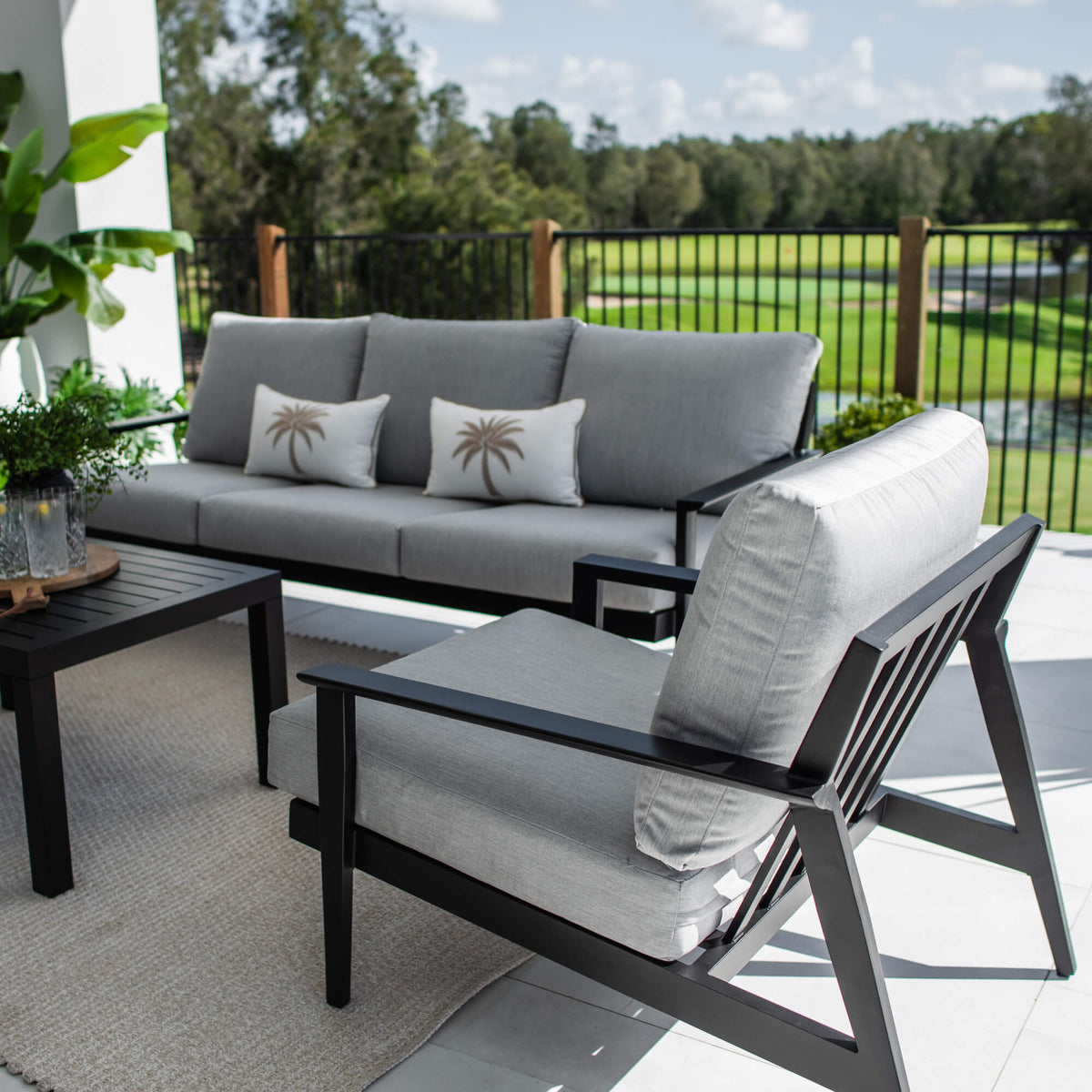 Peru Aluminium 3 - 4pce - Outdoor Lounge Setting
