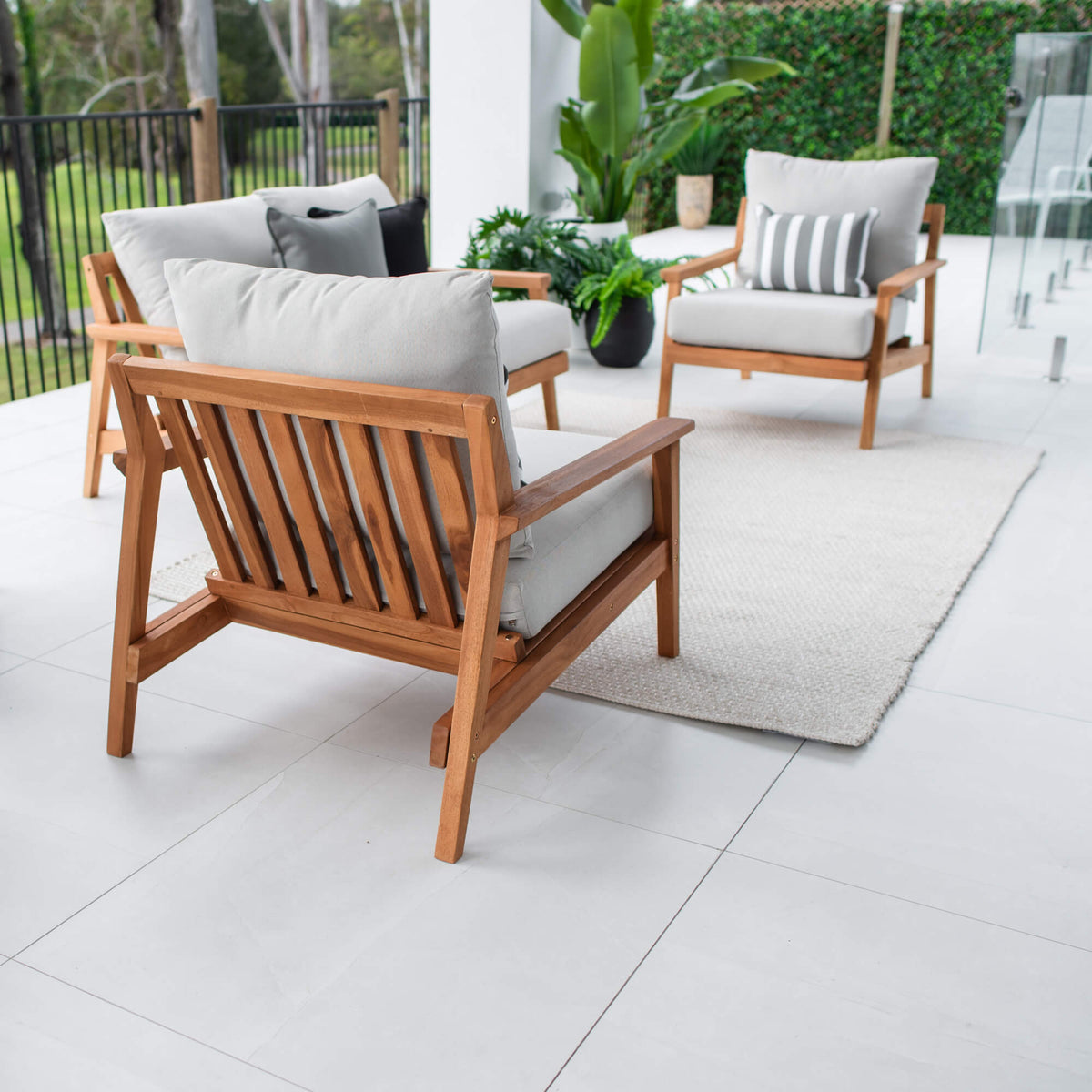 Peru Teak 2 - 3pce - Outdoor Lounge Setting