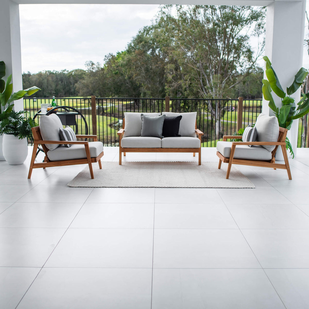 Peru Teak 2 - 3pce - Outdoor Lounge Setting