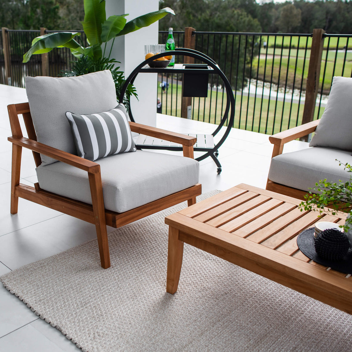 Peru Teak 2 - 4pce - Outdoor Lounge Setting