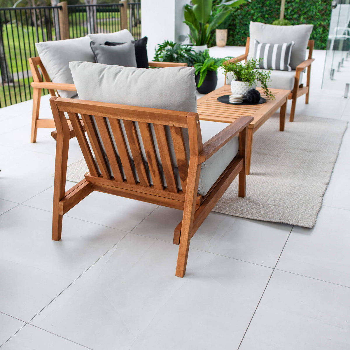Peru Teak 2 - 4pce - Outdoor Lounge Setting