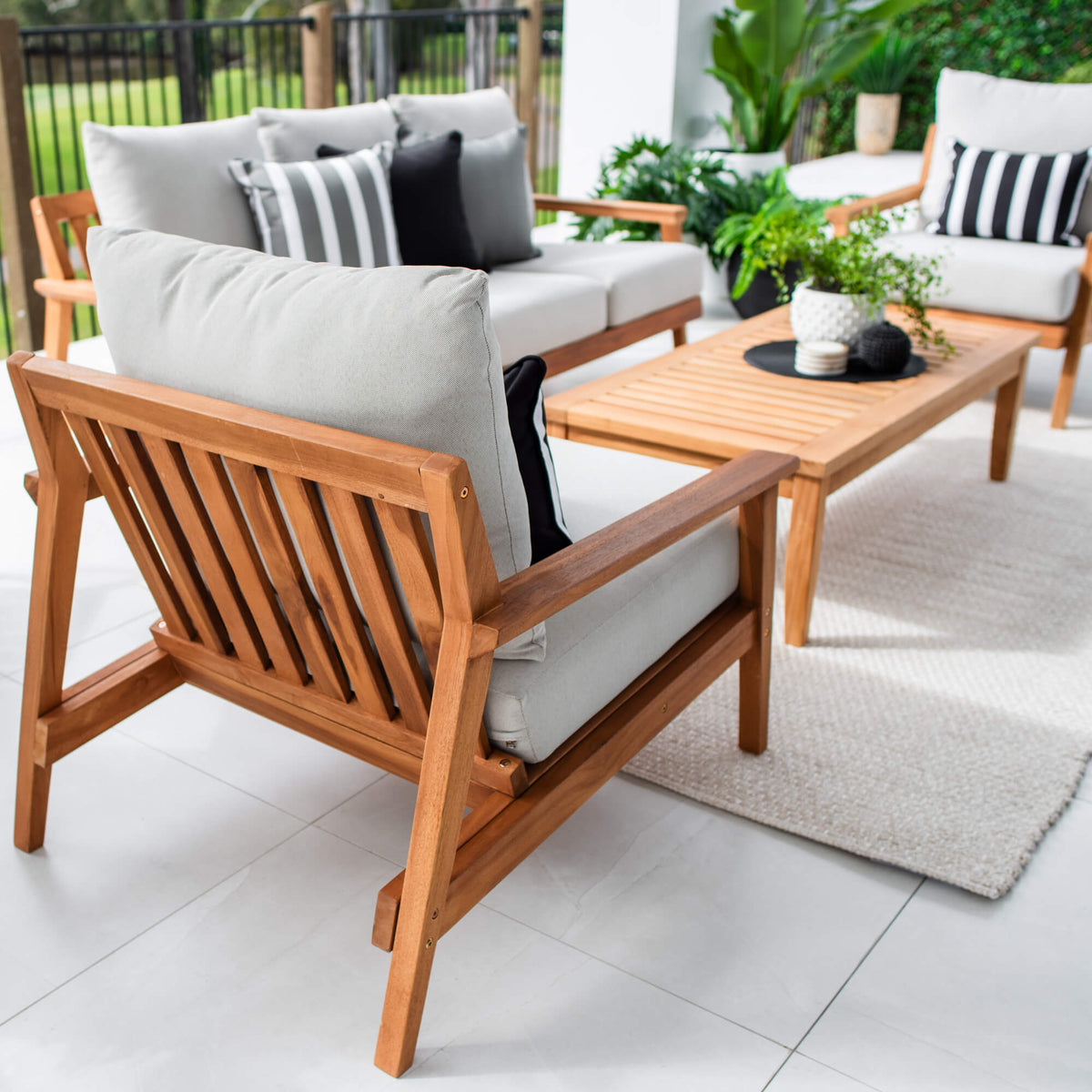 Peru Teak 3 - 4pce - Outdoor Lounge Setting