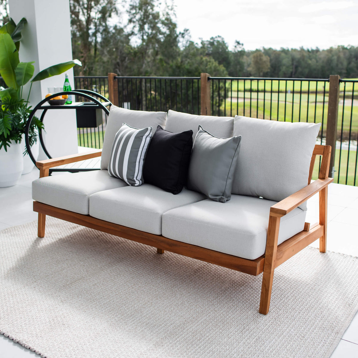 Peru Teak 3 Seater Sofa - Outdoor Lounge