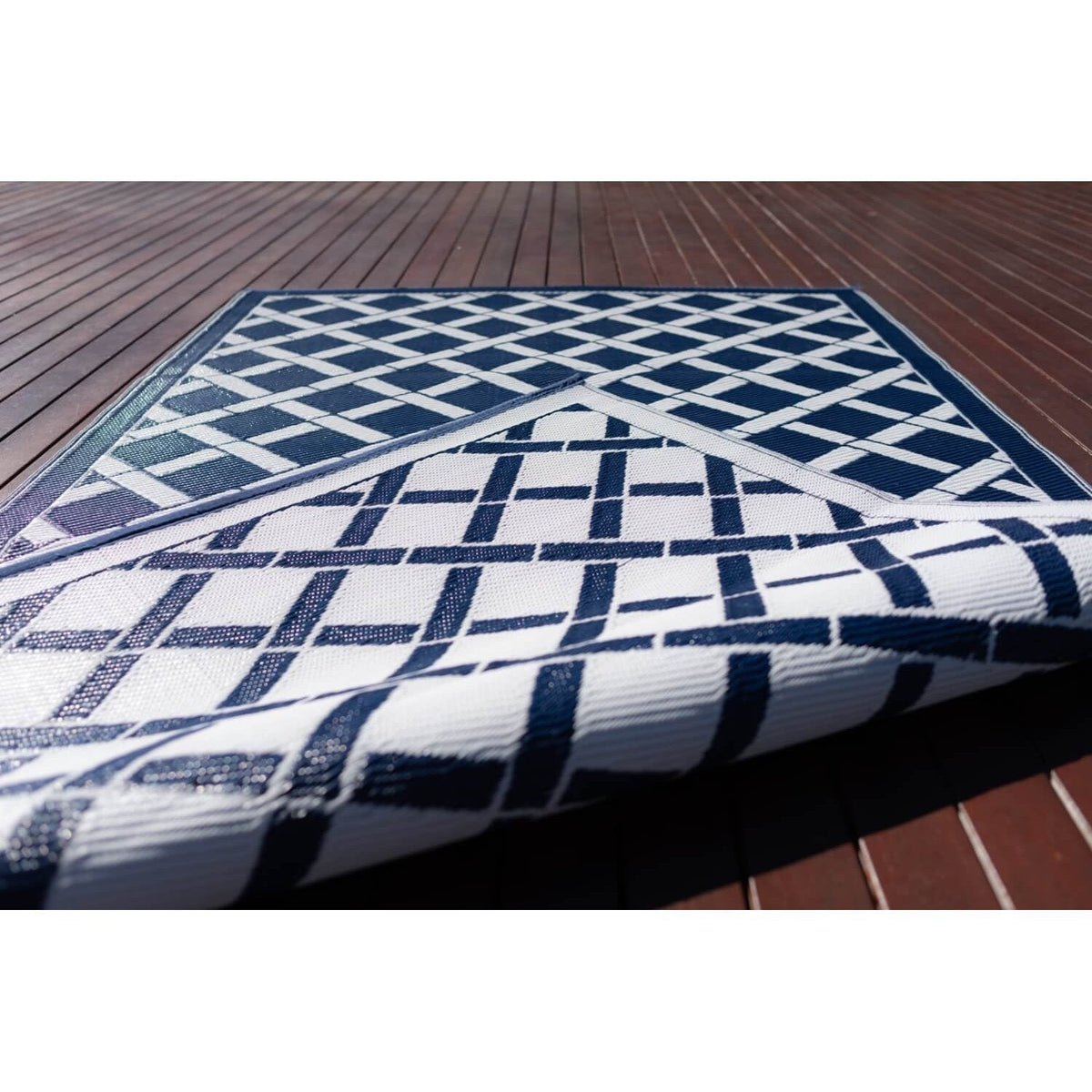Signature Range Navy & White - Outdoor Rug