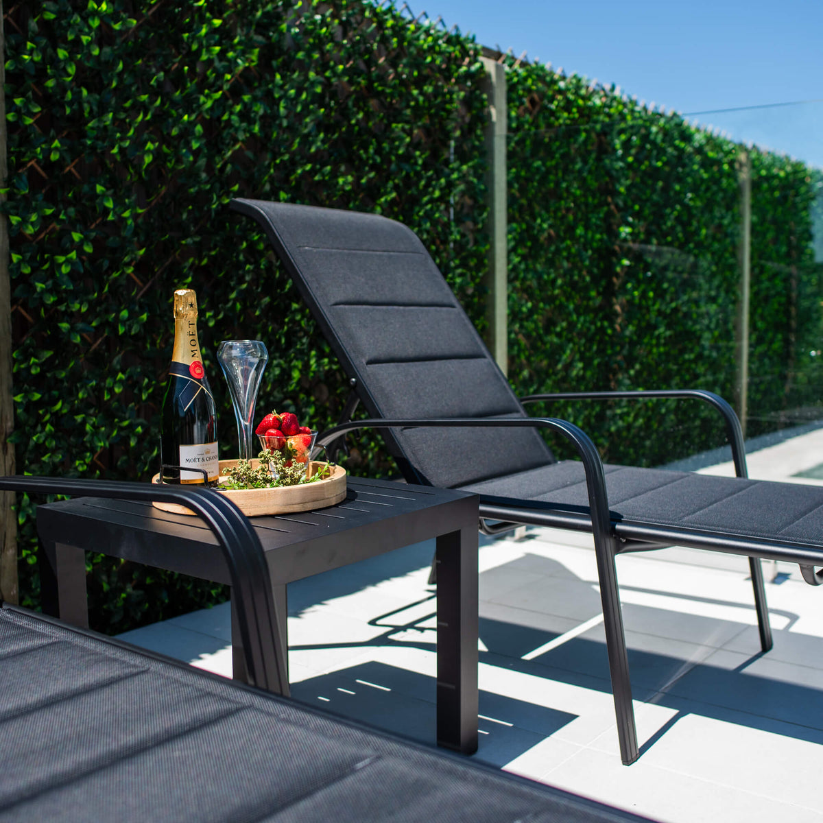 Leona Slat - 3pce - Outdoor Sun Lounge