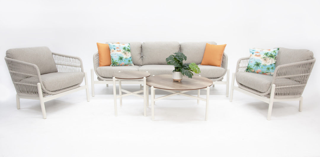 Tallulah 5pc Lounge Setting - Cream