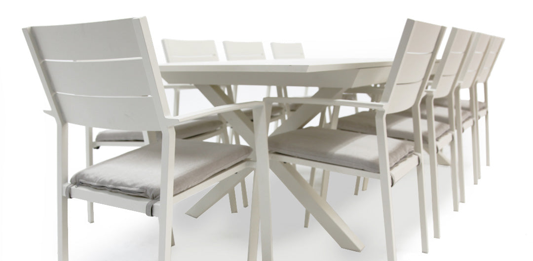 Tyler 11pc Extension Dining Setting - Cream
