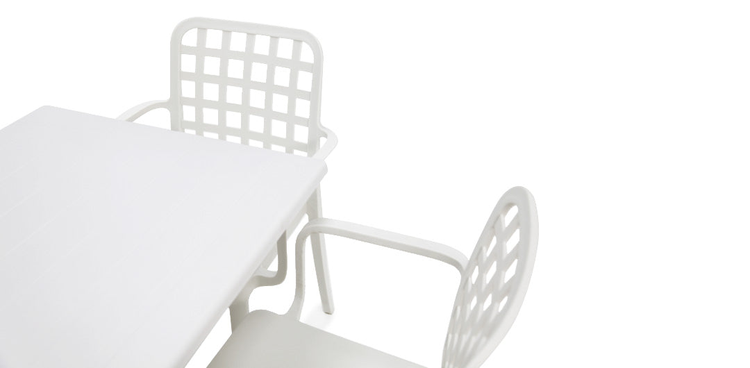 Frankie 5pc Armchair Dining Setting - White