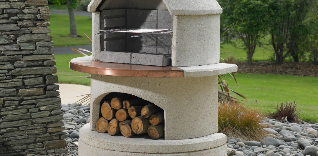 Buschbeck Rondo Fireplace and Pizza Oven - White
