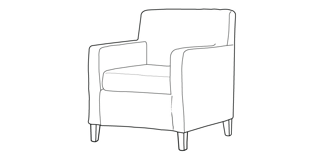 Odie Home Premium Armchair Lounge Cover - Black