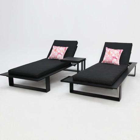 Hayman three-piece sun lounge setting with side table
