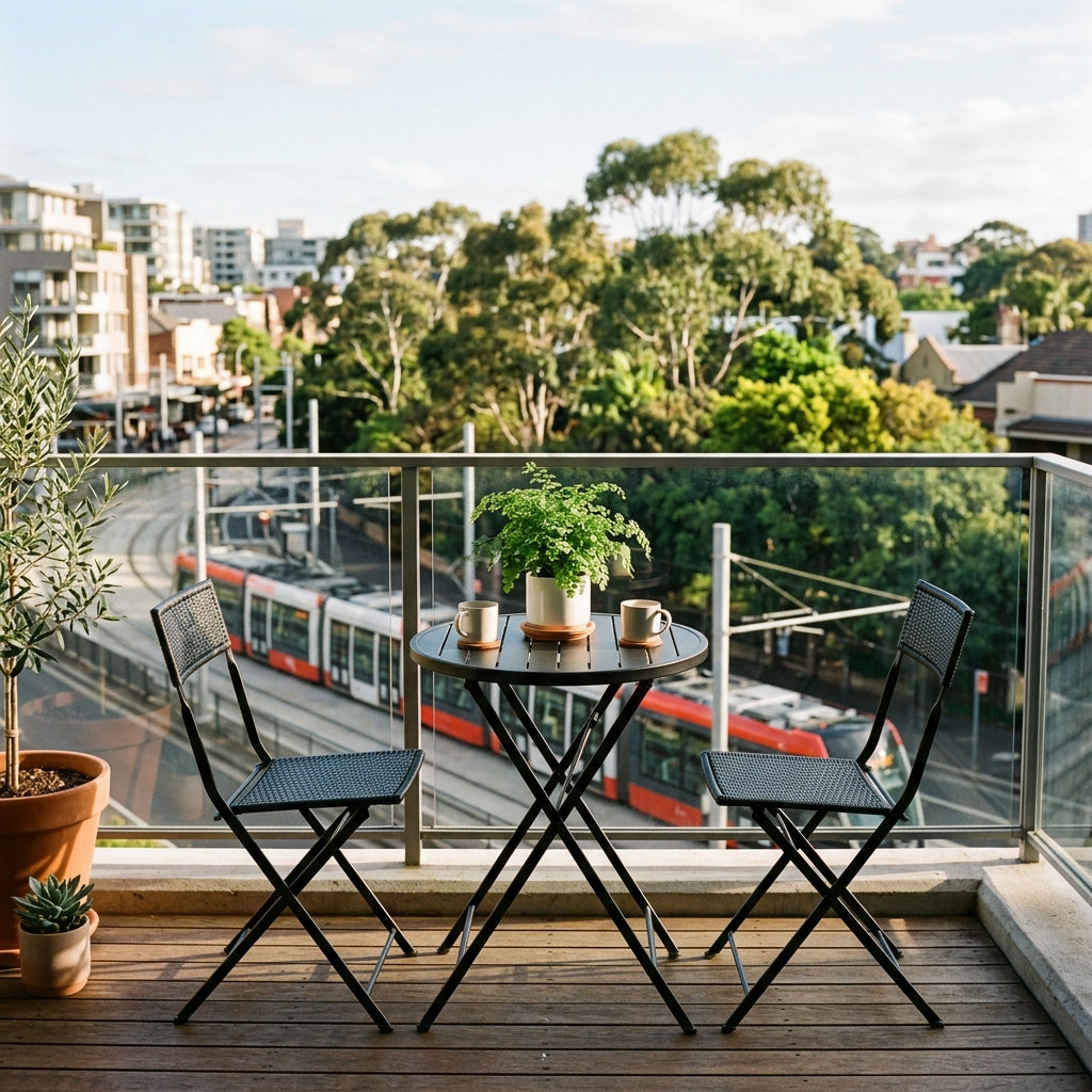 Compact balcony furniture package