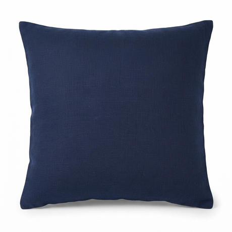 Linen Navy - Indoor Cushion (50 x 50) — studio view