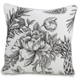 Tropical Black 45x45cm Outdoor Cushion — studio view