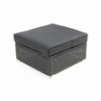 Amani Small Storage Black Char Ottoman — studio view