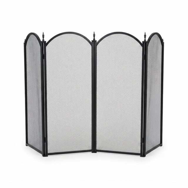 Fire Screen for Woodheaters - 4 Fold — studio view