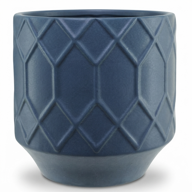 Izel Planter 15.5 x 15 Navy — studio view
