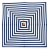 Replacement Canopy for 2m Aluminium Umbrella - Navy and White Stripe — studio view