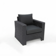 Banksia Armchair - Black Charcoal — studio view