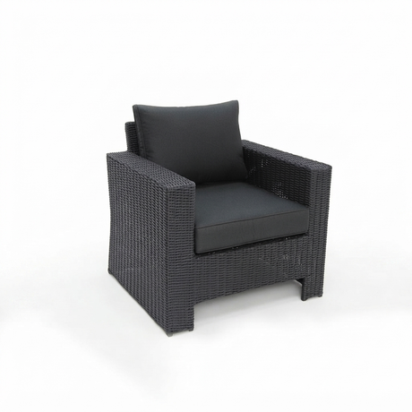 Banksia Armchair - Black Charcoal — studio view