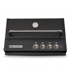 Crossray Xplor 4 Burner In-Built BBQ TCX4FL-B - Black — studio view