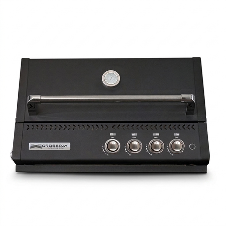 Crossray Xplor 4 Burner In-Built BBQ TCX4FL-B - Black — studio view