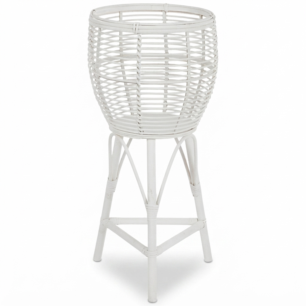 Amiri Rattan Planter Stand - Large — studio view
